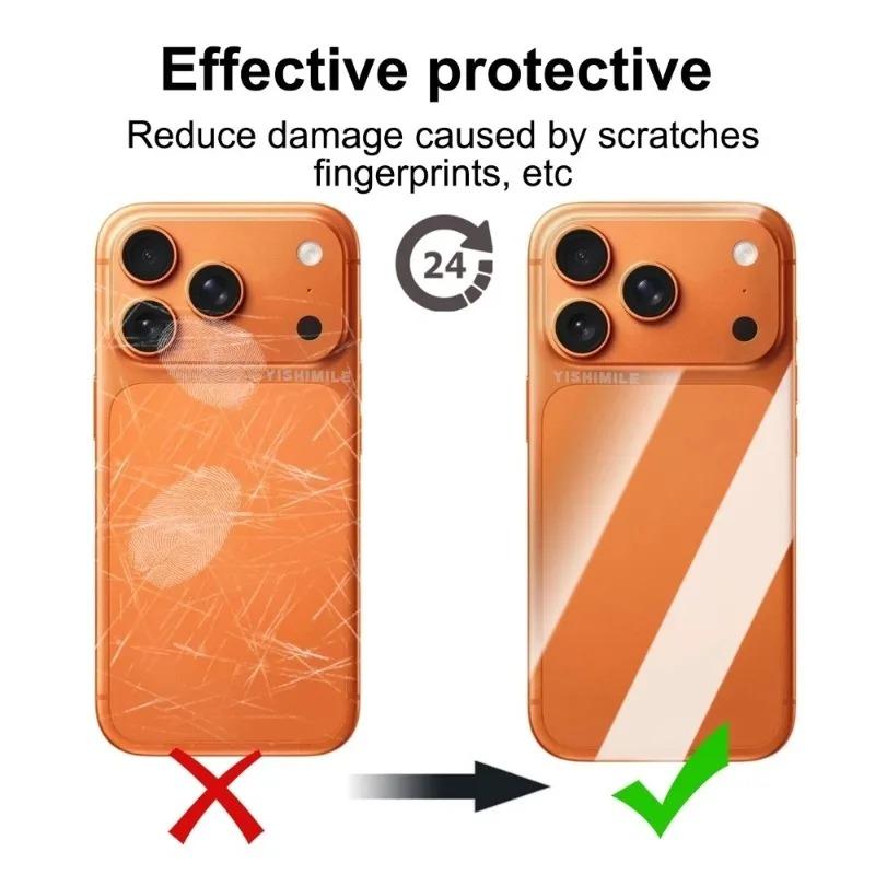 1-3 шт. Гидрогелевая пленка на всю заднюю панель для iPhone 17 ProMax 16 15 14 13 12 11 Pro, Защитная пленка на заднюю крышку, устойчивая к царапинам