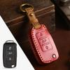 Кожаный чехол для ключа автомобиля для Volkswagen VW Polo Golf 7 Sagitar Passat для Skoda Octavia Брелок Ракушка Сумка Брелок Автоаксессуары