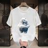 Dumaloq bo'yinli qisqa yengli erkaklar uchun trendy brend yozgi futbolka koreyscha versiya slim fit trendy ko'p qirrali futbolka top