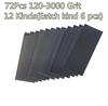 72Pcs Sandpaper 400 To 3000 Grit Wet Dry Assortment 9X3.6Inch Automotive Sand