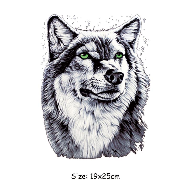 Наклейки на одежду с героями мультфильмов, термопресс, винил A-уровня, моющиеся аппликации, аксессуар для волка, собаки, наклейки в полоску, нашивки, значки