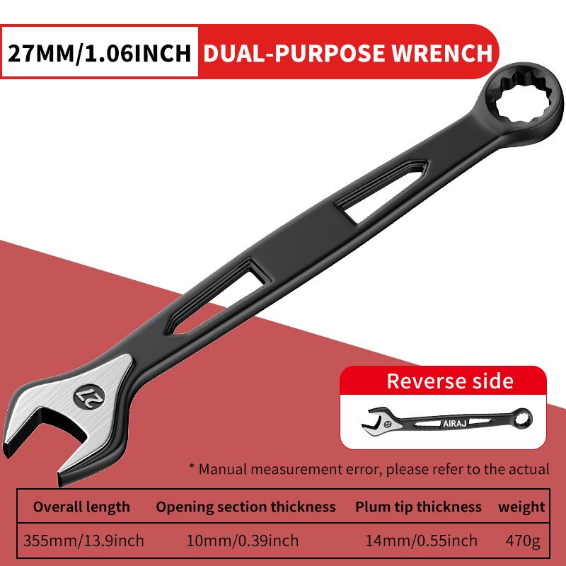 Dual-Ended Wrench, Ratchet Wrench, Industrial Grade, Hardware Tool, Auto Repair Universal Wrench