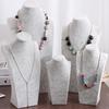 Gray Velvet Necklace Pendant Display Bust Mannequin Stand Holder W 235 X H 390mm