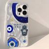 Жесткий чехол для телефона с узором Синий Глаз Фатимы и Рука Фатимы для iPhone 17 16 15 14 Pro Max 13 12 11 14 Plus 17E 16E XS X XR Air Cover