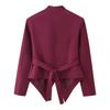 2026 Womens Fitted Short Blazer Pleated Design Single Breasted Casual Streetwear Jacket W017