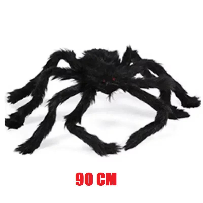 Giant Plush Spider Halloween Decoration (90-200cm) - Hairy Horror Prop for Indoor/Outdoor Party Scenes, Multi-Scene Prank Toy