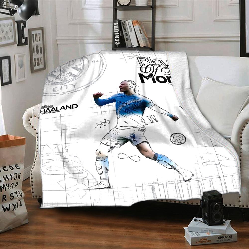 Haaland Norway Football Legend Blankets Flannel Printed Breathable Warm Throw Blanket for Home Office Bedspreads 0708a75