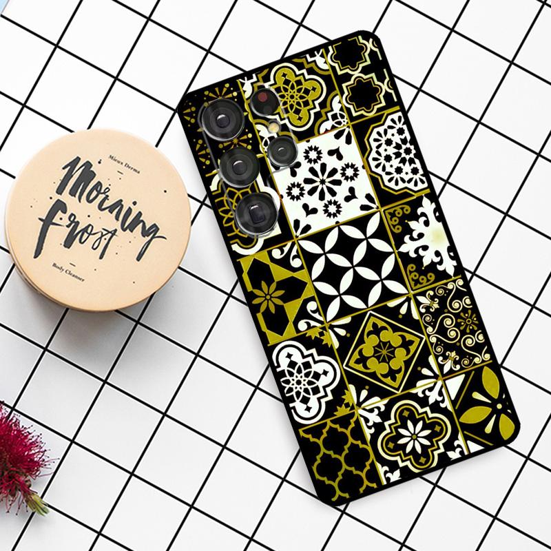 Чехол с узором марокской мозаичной плитки для Samsung Galaxy S23 S21 Ultra S22 S20 FE S8 S9 S10 Note 10 Plus Note 20 Ultra