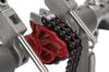 Педаль для бас-барабана Pearl Eliminator SOLO Red с эксцентриковым кулачком и четырьмя колотушками P-1032R