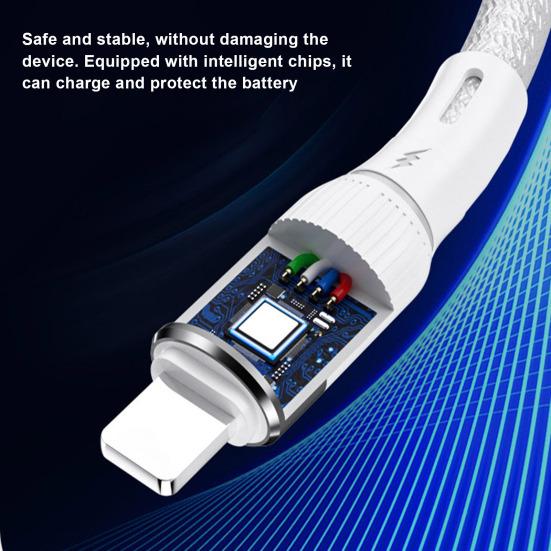 Кабель для передачи данных «3-в-1», 100 Вт, быстрая зарядка, максимальная защита аккумулятора 6 А, тип C/Micro USB/8-контактный эффективный зарядный кабель