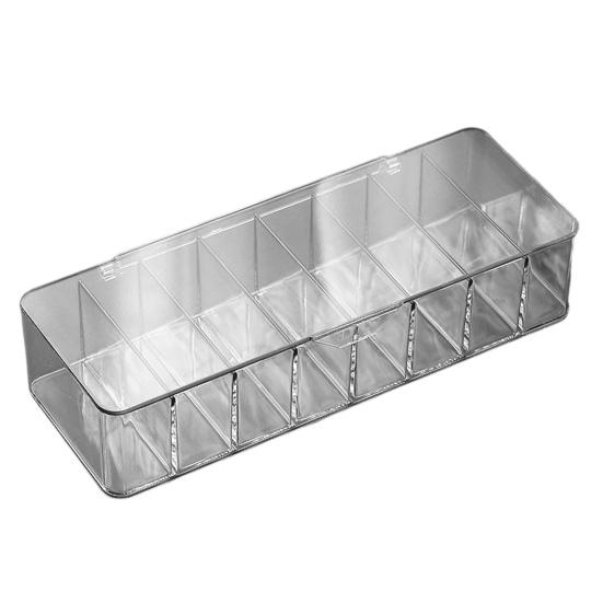 Коробка для хранения контактных линз Прозрачный дизайн 12 отделений Большая вместимость Пылезащитный органайзер для контактных линз Портативный футляр