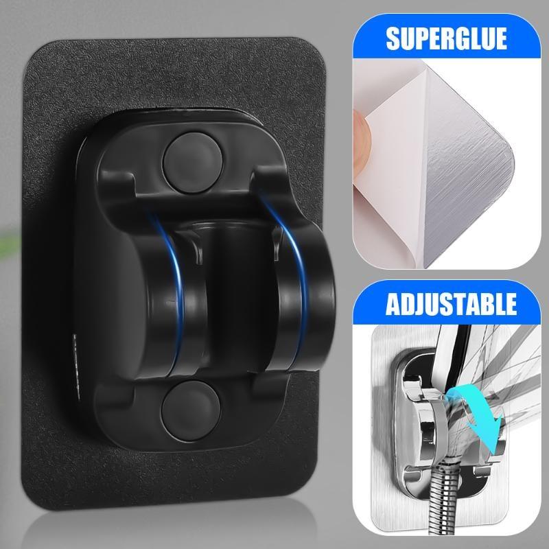 Держатель для душа Самоклеящийся настенный зажим Многофункциональный кронштейн для хранения в ванной комнате