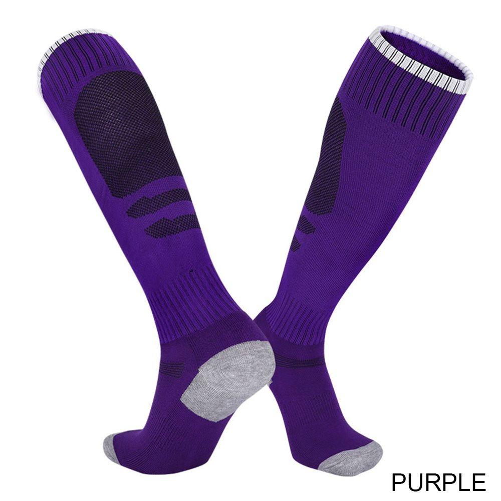 Мужские и женские длинные детские противоскользящие футбольные носки выше колена, футбольные носки, спортивные носки