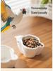 Ceramic Bird-Shaped Splash-Proof Parrot Feeding Bowl for Budgies & Cockatiels