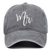 Adjustable Mr Mrs Embroidery Caps Washed Cotton Outdoor Sunscreen Hats Couple Baseball Hats