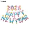 2026 Happy  Year Aluminum Foil Balloon Set  Year Party 2026 Happy  Year Party  Year Atmosphere Props