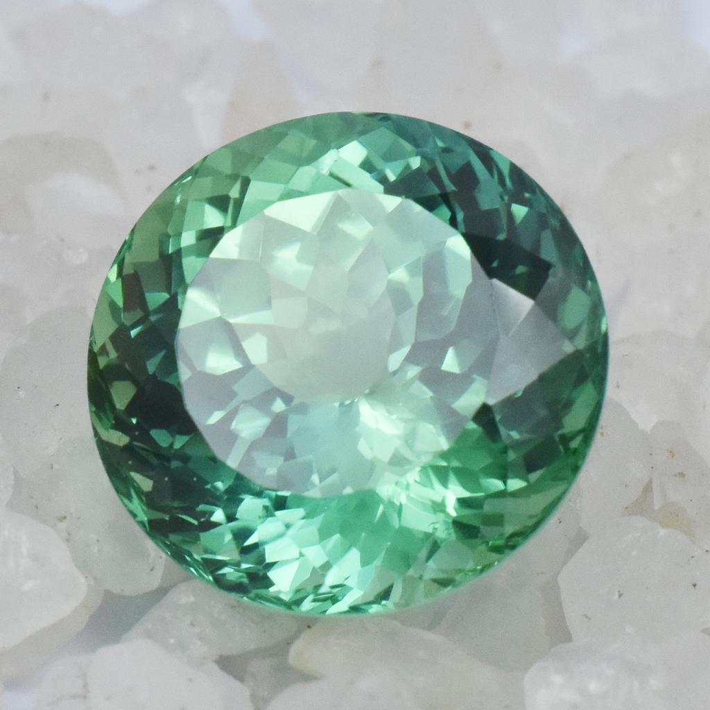 Bluish Green Sapphire Natural 24 Ct Round Certified Beautiful Montana Gemstone