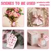 1set 80pcs 4 styles Printed Paper Thank You Gift Tags Rectangle Bowknot 7.7x5.1cm Hole: 5mm 20pcs/style