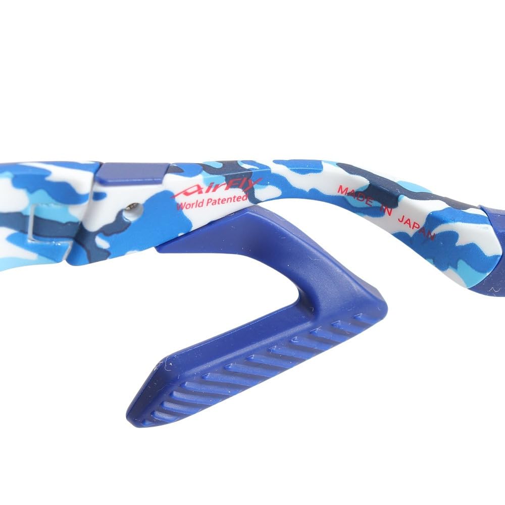 AirFly Синий камуфляж Зеркальные линзы Унисекс Спортивные солнцезащитные очки AF-301 C-4 С носовыми упорами