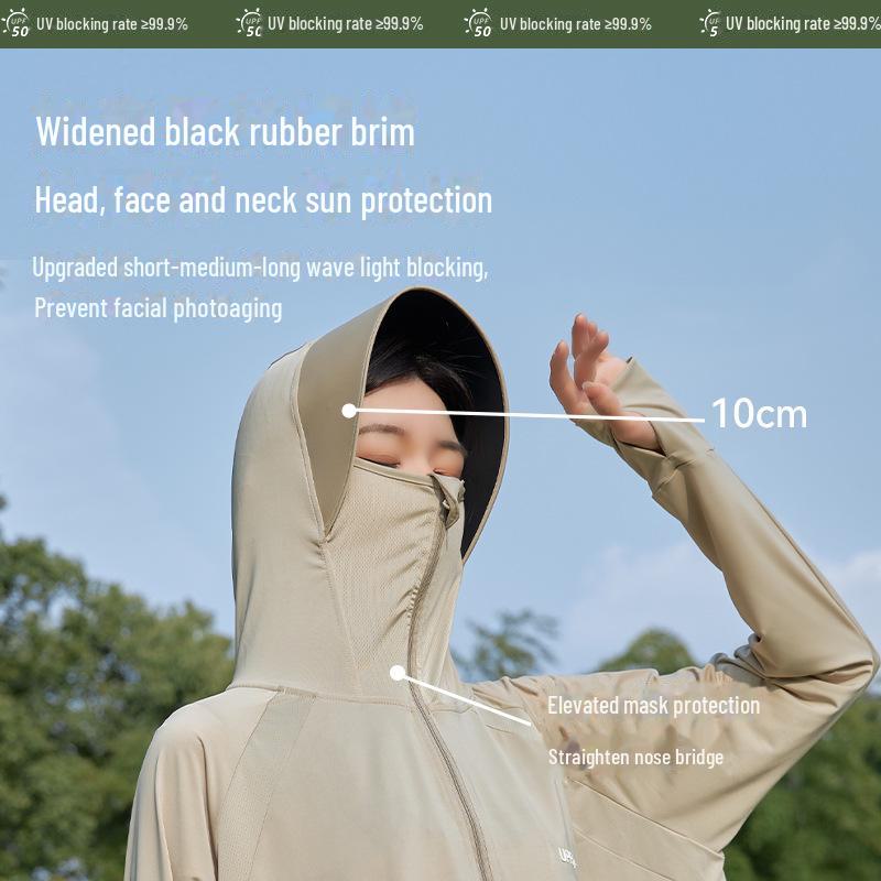 Women's UPF 50+ Sun Protection Jacket - Lightweight, Cool, Hooded for Summer Outdoors 2024.