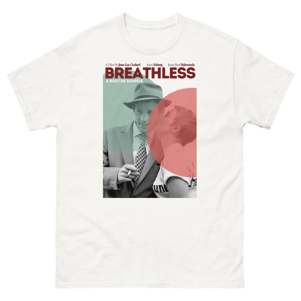 Breathless Vintage Horror Graphic T Shirt Women Men Cotton Tee Summer Spring Loose Oversize Streetwear Retro Harajuku O-Neck