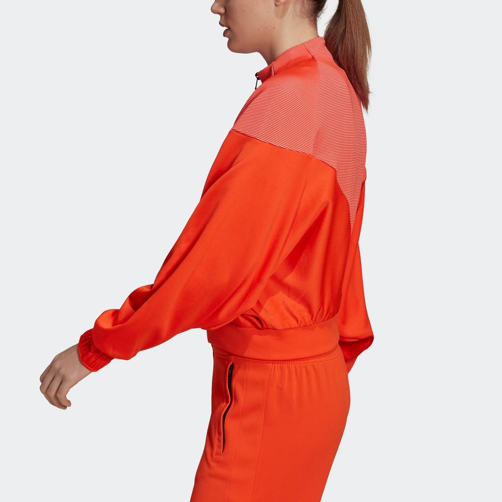 Adidas Cover-Up Sports Jacket Women Outerwear Orange Yellow Black GH8222