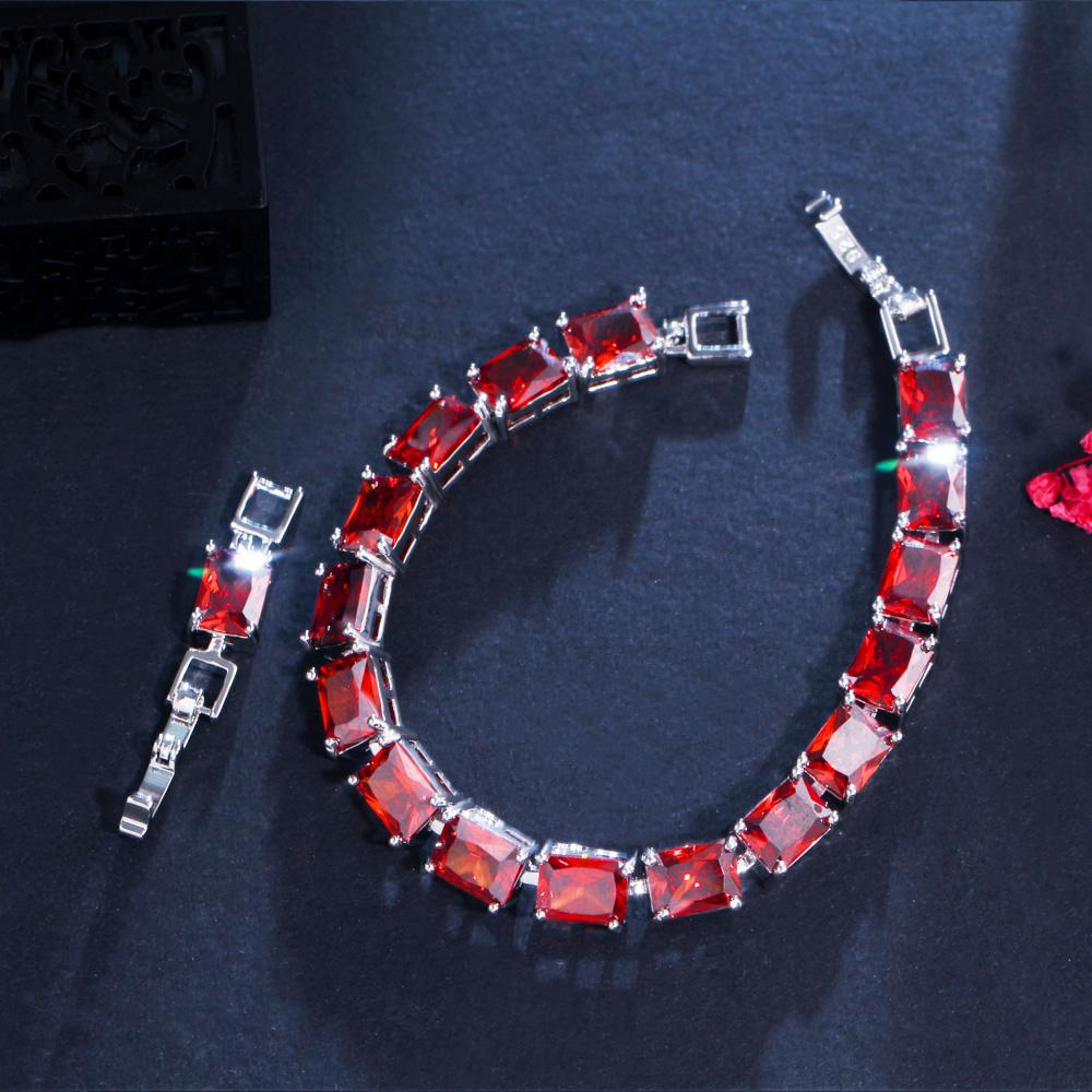 CMM Christmas Birthday Gift Rectangle Cubic Zirconia Tennis Bracelets