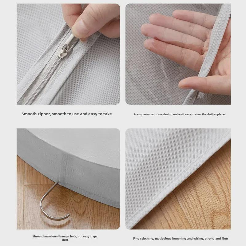 Толстый нетканый прозрачный чехол для одежды, защищающий от пыли, для костюмов