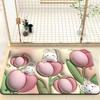 Ins Wind Girl Bathroom Door Soft Diatom Mud Mat Expansion Flower Bathroom Absorbent Non-slip Household Foot Mat