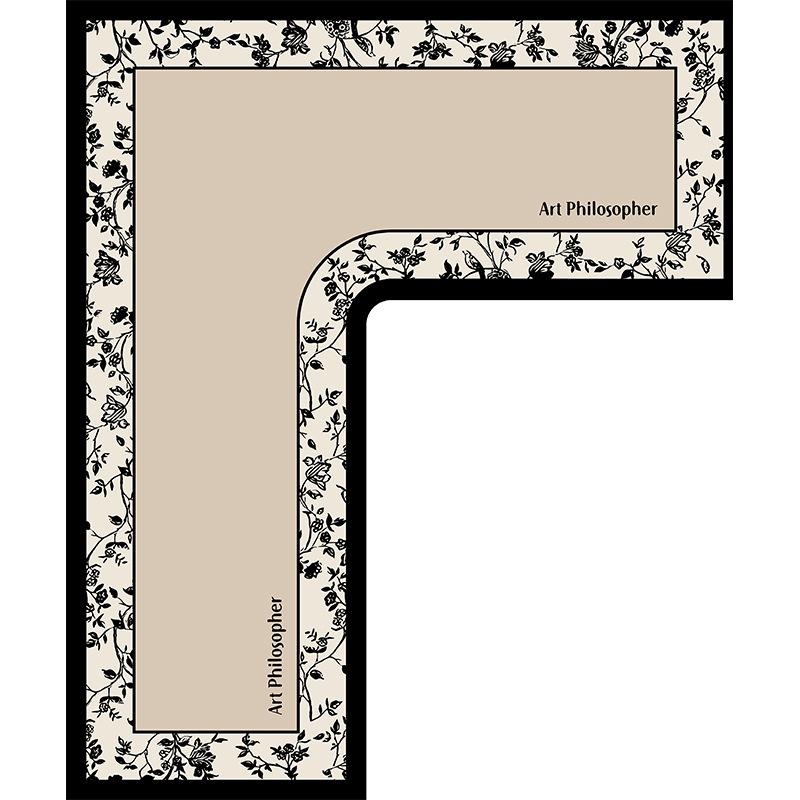 Коврик для пола в пасторальном стиле, Г-образный кухонный ковер, домашний ковер для гостиной, нескользящий кухонный водопоглощающий быстросохнущий коврик