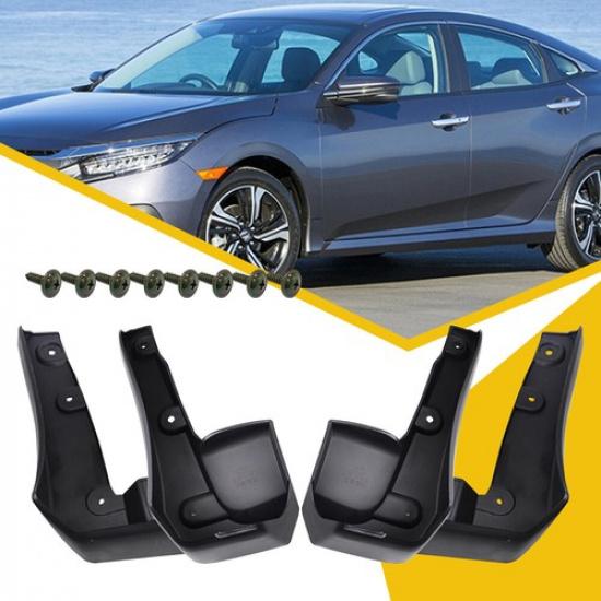 Splash Guards Mud Flap For 16-21 Honda Civic 4 Door Sedan Decor Trim Accessories