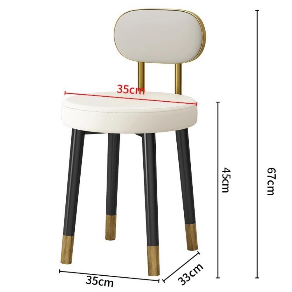 Home Light Luxury Dining Table Chair Lightweight Home Breathable Chair Soft Package Bedroom Dressing Chair Creative Dining Chair