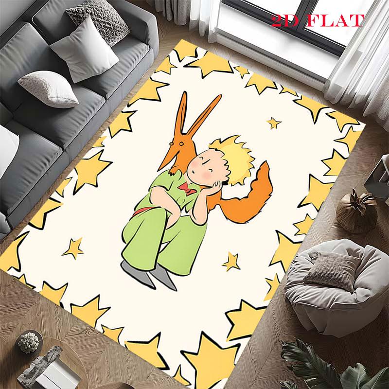 Little Prince Dew Carpet Rug for Living Room Bedroom Home Sofa Decoration,Kids play Nonslip Floor Mat