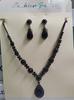 Women's Jewelry Set High-end Crystal Gem Women's Water Drop Necklace Stud Earrings Bracelet