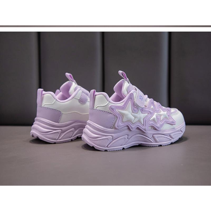 2024 New Fashion Children's Casual Leather Girls Running Shoes