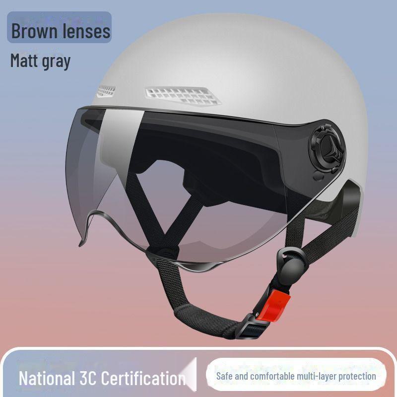 Universal Electric Bike Helmet: 3C Certified, All-Season, Unisex Half Helmet for Motorcycle Safety