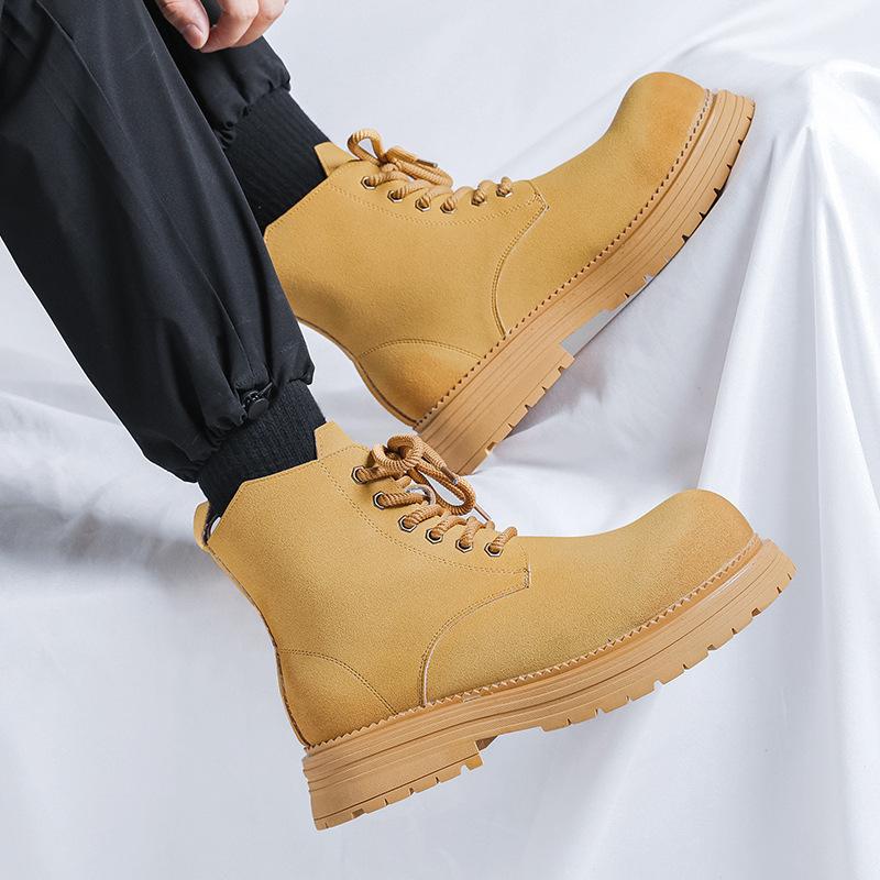 Ботинки мартин средней высоты мужские челси короткие ботинки повседневные износостойкие пустынные рабочие ботинки трендовые универсальные мужские ботинки 2278-R