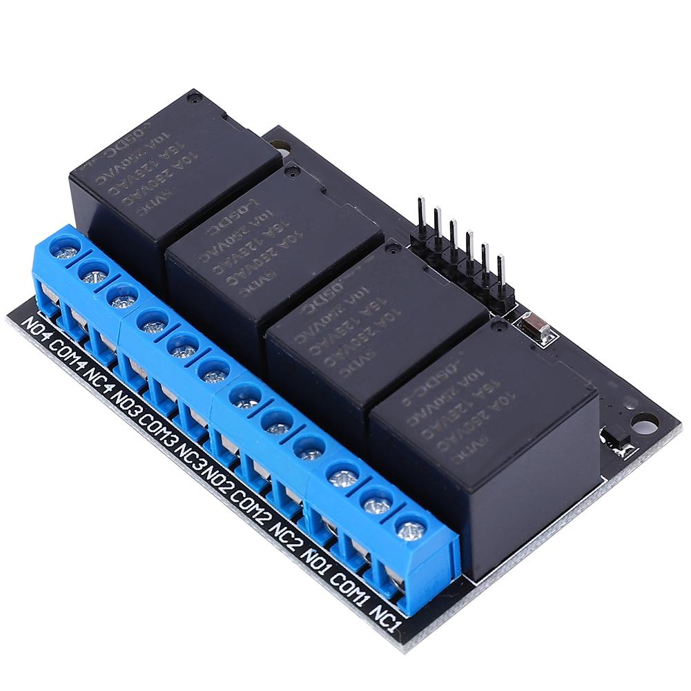 4-Channel Bistable Self-Locking Relay Module Button MCU Low-Level Control 5V Accuracy Low Level Relay Module Relay Module
