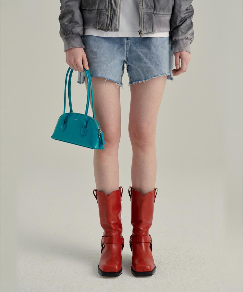 Margesherwood Bessette Shoulder + Strap - Peacock Green Crinkle