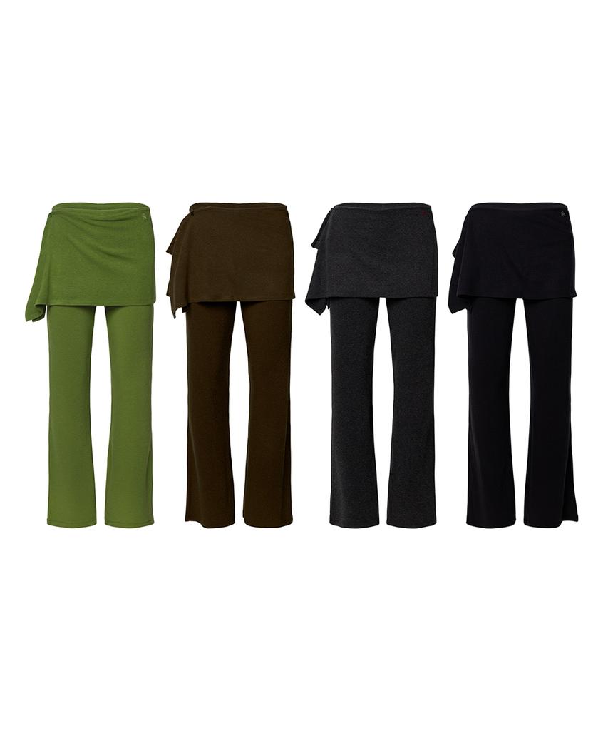 PISCESS [Set] Button Layered Skirt Pants_4 Colors
