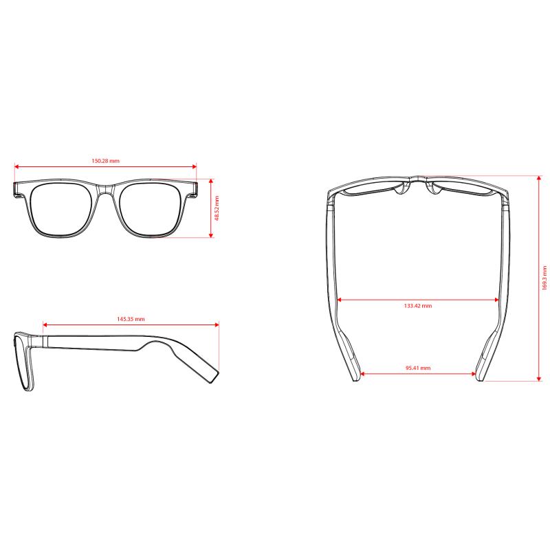 Gonbes G12-C for Sunglasses Smart Glasses TWS Headphone Eyeglasses TR90 Frames Music Player Speaker Bluetooth Audio Glasses