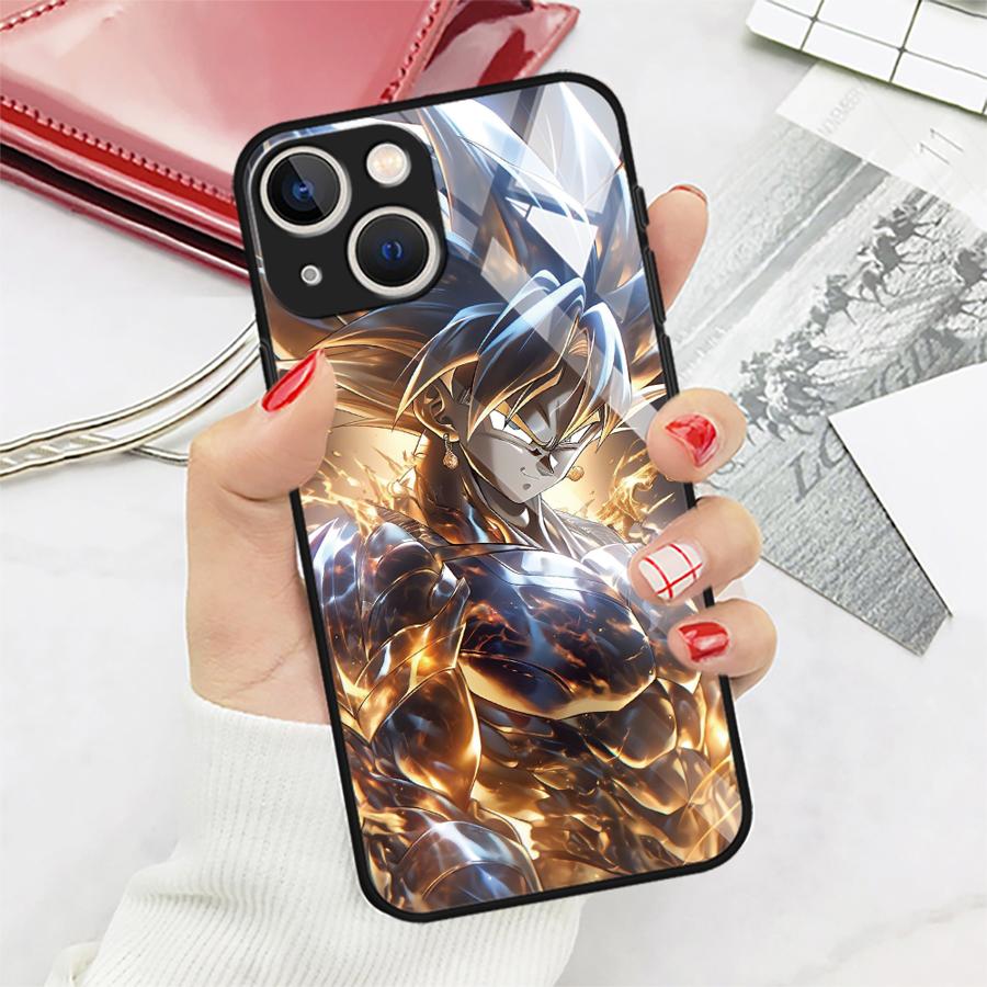 Чехол-крышка для телефона D-ragonS B-allS Goku из стекла для iPhone 17 Pro Max 12 11 15 Plus 16 XR Air 8 13 14
