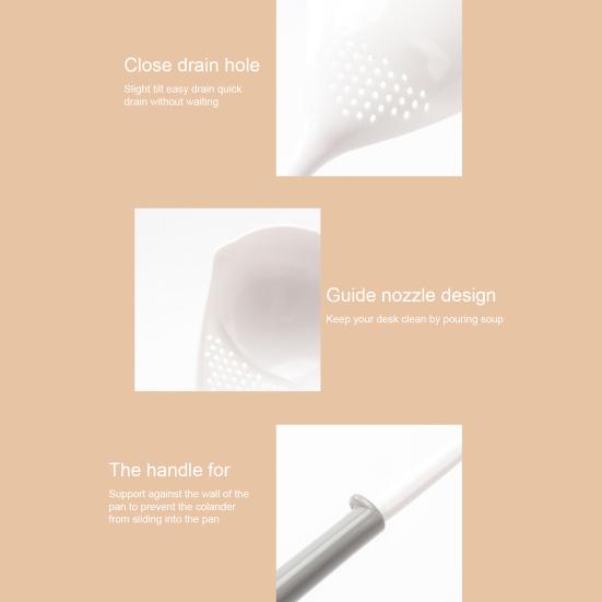 Полезный, многоцелевой, легкий, удобный ковш с прорезями, анти-ошпаривание, кухонный гаджет, скиммерная ложка