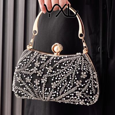 Женский вечерний клатч с изысканной вышивкой бисером - свадебная сумочка-ципао для торжеств, свадеб и официальных мероприятий (Роскошный дизайн в Европе и США)