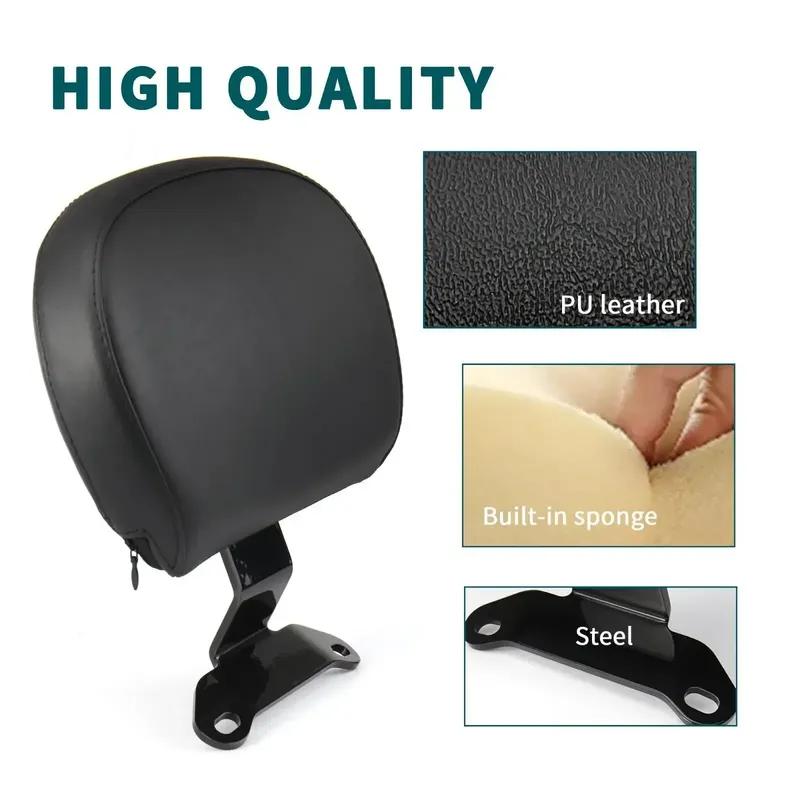 Motorcycle Black Soft Driver Front Backrest Sissy bar For Harley Davidson Softail Breakout FLFBS FXBR FXBRS 2018-2024