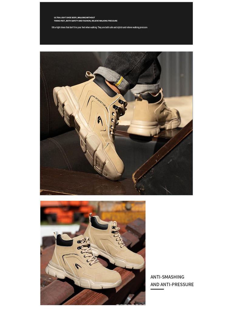 Universal Steel Toe Safety Shoes - Anti-Smash, Anti-Puncture, Wear-Resistant, Soft Sole, Comfortable for All Seasons