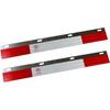 2PCS 24" x 3" Aluminum Mud Flap Hanger Top Flap Plate Reflector for Semi Truck Trailer, Straight Type