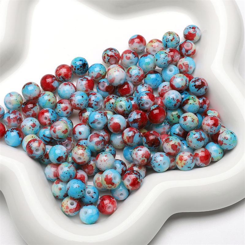 Бусины из нефрита с золотым напылением для браслета и ожерелья своими руками