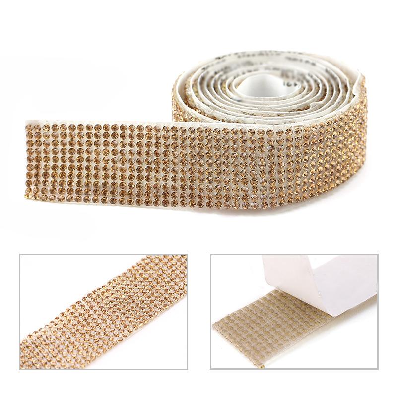 1 ярд самоклеящиеся хрустальные стразы наклейки алмазная лента блестящие наклейки для поделок своими руками украшения телефона автомобиля