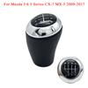 6 Speed PU Leather Gear Shift Knob Lever Shifter Stick Pen For Mazda 3 6 3 Series CX-7 MX-5 2009-2017 Car Accessories
